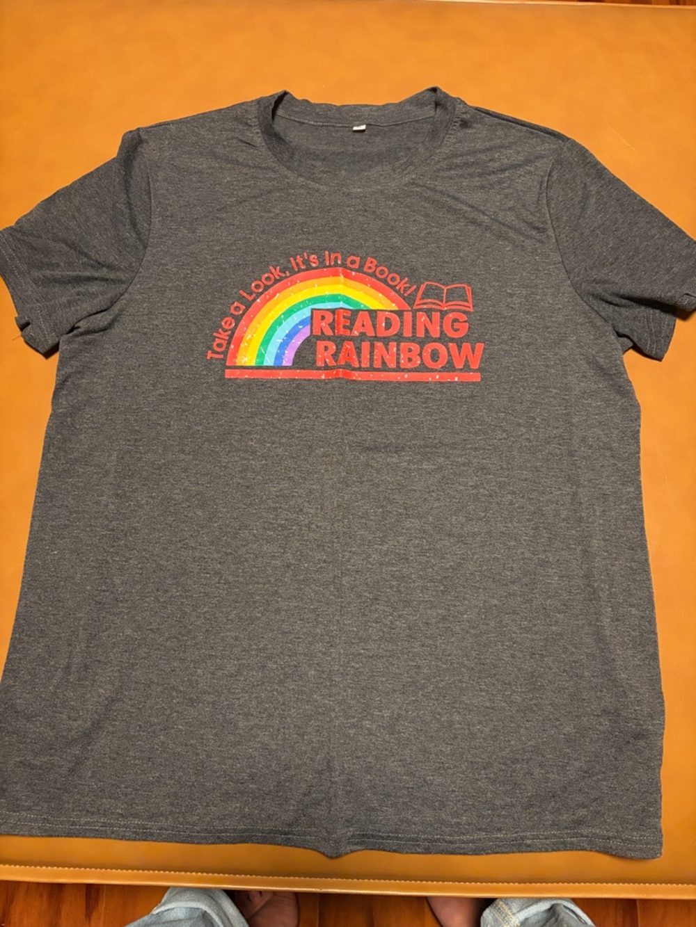 Reading Rainbow Adult’s Graphic Tee - Charcoal
